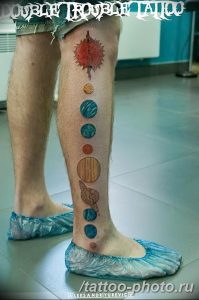 Фото рисунка тату планеты 04.11.2018 №061 - tattoo photos of the planet - tattoo-photo.ru