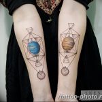 Фото рисунка тату планеты 04.11.2018 №070 - tattoo photos of the planet - tattoo-photo.ru