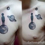 Фото рисунка тату планеты 04.11.2018 №076 - tattoo photos of the planet - tattoo-photo.ru