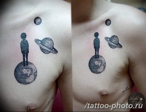 Фото рисунка тату планеты 04.11.2018 №076 - tattoo photos of the planet - tattoo-photo.ru