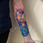 Фото рисунка тату планеты 04.11.2018 №081 - tattoo photos of the planet - tattoo-photo.ru