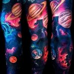 Фото рисунка тату планеты 04.11.2018 №089 - tattoo photos of the planet - tattoo-photo.ru