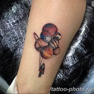 Фото рисунка тату планеты 04.11.2018 №099 - tattoo photos of the planet - tattoo-photo.ru