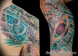 Фото рисунка тату планеты 04.11.2018 №107 - tattoo photos of the planet - tattoo-photo.ru