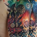 Фото рисунка тату планеты 04.11.2018 №139 - tattoo photos of the planet - tattoo-photo.ru