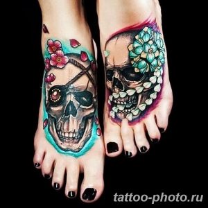 Фото рисунка тату череп 24.11.2018 №004 - photo tattoo skull - tattoo-photo.ru