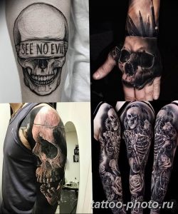 Фото рисунка тату череп 24.11.2018 №063 - photo tattoo skull - tattoo-photo.ru