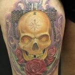 Фото рисунка тату череп 24.11.2018 №072 - photo tattoo skull - tattoo-photo.ru