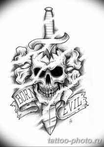 Фото рисунка тату череп 24.11.2018 №191 - photo tattoo skull - tattoo-photo.ru
