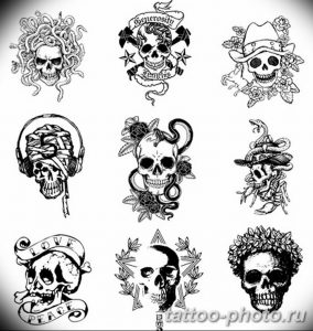 Фото рисунка тату череп 24.11.2018 №283 - photo tattoo skull - tattoo-photo.ru