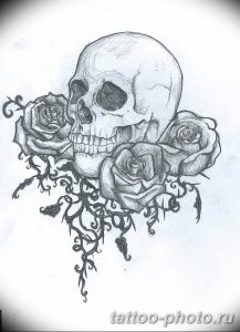 Фото рисунка тату череп 24.11.2018 №296 - photo tattoo skull - tattoo-photo.ru