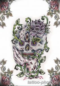 Фото рисунка тату череп 24.11.2018 №306 - photo tattoo skull - tattoo-photo.ru