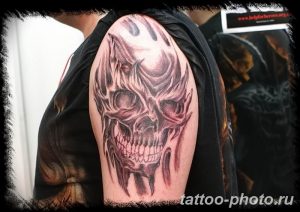Фото рисунка тату череп 24.11.2018 №377 - photo tattoo skull - tattoo-photo.ru
