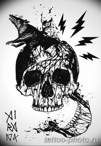Фото рисунка тату череп 24.11.2018 №465 - photo tattoo skull - tattoo-photo.ru