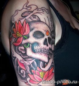 Фото рисунка тату череп 24.11.2018 №490 - photo tattoo skull - tattoo-photo.ru