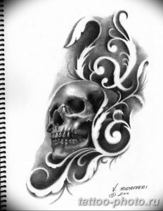 Фото рисунка тату череп 24.11.2018 №508 - photo tattoo skull - tattoo-photo.ru