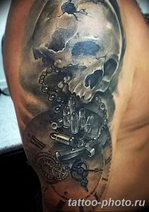Фото рисунка тату череп 24.11.2018 №526 - photo tattoo skull - tattoo-photo.ru