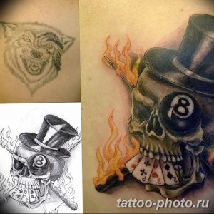 Фото рисунка тату череп 24.11.2018 №529 - photo tattoo skull - tattoo-photo.ru
