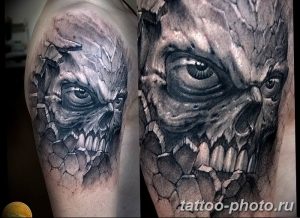 Фото рисунка тату череп 24.11.2018 №552 - photo tattoo skull - tattoo-photo.ru