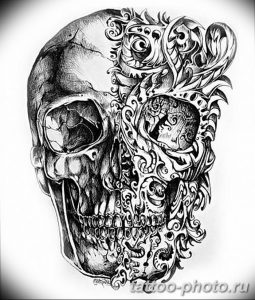 Фото рисунка тату череп 24.11.2018 №585 - photo tattoo skull - tattoo-photo.ru