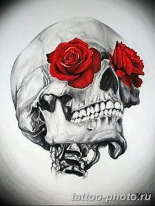 Фото рисунка тату череп 24.11.2018 №593 - photo tattoo skull - tattoo-photo.ru
