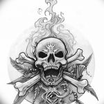Фото рисунка тату череп 24.11.2018 №600 - photo tattoo skull - tattoo-photo.ru