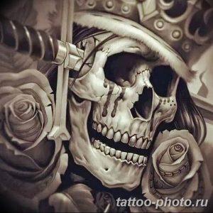 Фото рисунка тату череп 24.11.2018 №605 - photo tattoo skull - tattoo-photo.ru