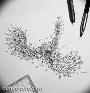 фото идеи тату феникс 18.12.2018 №831 - photo ideas tattoo phoenix - tattoo-photo.ru