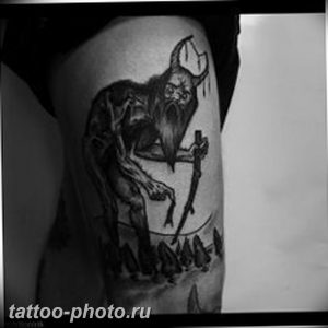 фото идея тату дьявол 18.12.2018 №001 - photo idea tattoo devil - tattoo-photo.ru