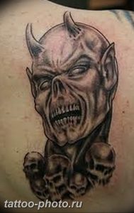 фото идея тату дьявол 18.12.2018 №016 - photo idea tattoo devil - tattoo-photo.ru