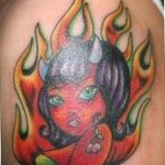 фото идея тату дьявол 18.12.2018 №019 - photo idea tattoo devil - tattoo-photo.ru