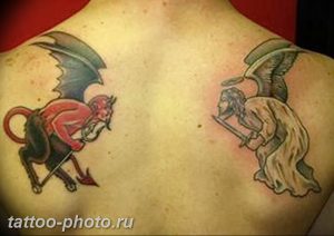 фото идея тату дьявол 18.12.2018 №039 - photo idea tattoo devil - tattoo-photo.ru