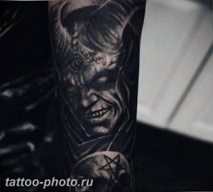 фото идея тату дьявол 18.12.2018 №055 - photo idea tattoo devil - tattoo-photo.ru