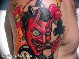 фото идея тату дьявол 18.12.2018 №159 - photo idea tattoo devil - tattoo-photo.ru