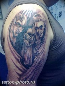 фото идея тату дьявол 18.12.2018 №173 - photo idea tattoo devil - tattoo-photo.ru