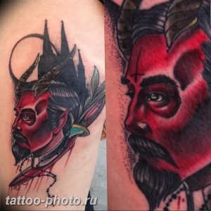 фото идея тату дьявол 18.12.2018 №193 - photo idea tattoo devil - tattoo-photo.ru