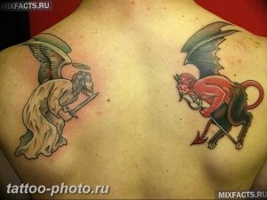 фото идея тату дьявол 18.12.2018 №196 - photo idea tattoo devil - tattoo-photo.ru