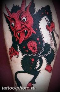 фото идея тату дьявол 18.12.2018 №237 - photo idea tattoo devil - tattoo-photo.ru