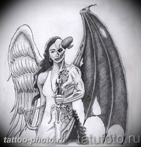 фото идея тату дьявол 18.12.2018 №306 - photo idea tattoo devil - tattoo-photo.ru