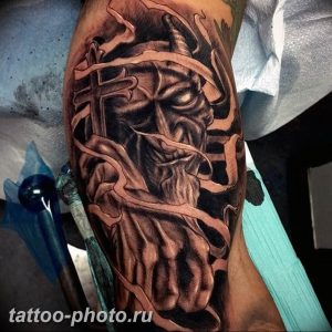 фото идея тату дьявол 18.12.2018 №319 - photo idea tattoo devil - tattoo-photo.ru