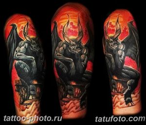 фото идея тату дьявол 18.12.2018 №337 - photo idea tattoo devil - tattoo-photo.ru
