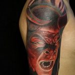 фото идея тату дьявол 18.12.2018 №346 - photo idea tattoo devil - tattoo-photo.ru