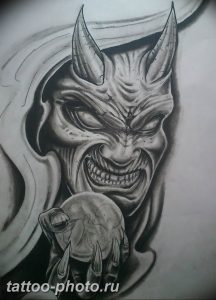 фото идея тату дьявол 18.12.2018 №355 - photo idea tattoo devil - tattoo-photo.ru