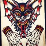 фото идея тату дьявол 18.12.2018 №369 - photo idea tattoo devil - tattoo-photo.ru