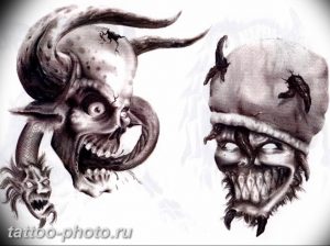 фото идея тату дьявол 18.12.2018 №389 - photo idea tattoo devil - tattoo-photo.ru