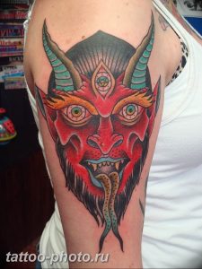 фото идея тату дьявол 18.12.2018 №439 - photo idea tattoo devil - tattoo-photo.ru