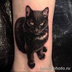 фото рисунка тату черная кошка 13.11.2018 №022 - black cat tattoo picture - tattoo-photo.ru