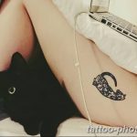 фото рисунка тату черная кошка 13.11.2018 №034 - black cat tattoo picture - tattoo-photo.ru