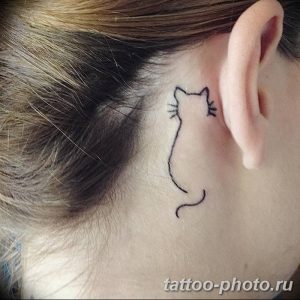 фото рисунка тату черная кошка 13.11.2018 №038 - black cat tattoo picture - tattoo-photo.ru