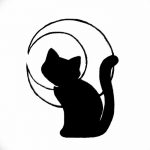 фото рисунка тату черная кошка 13.11.2018 №052 - black cat tattoo picture - tattoo-photo.ru